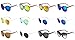 Flowertree Women's S5057 Full Frame Iridium Coated Mirrored Lens Round 58mm Sunglasses