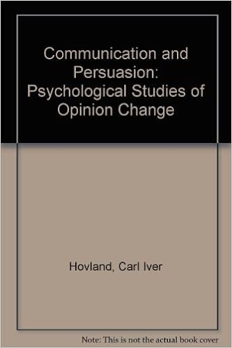 Communication And Persuasion Psychological Studies Of Opinion Change Hovland Carl J Amazon De Bucher