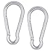 AOWISH Spring Snap Hook Carabiner Heavy Duty| 304 Stainless Steel Clips Keychain Buckles| 2-1/2'' 3-1/8'' 4'' 5-1/2'' Length| Home Gym Garage Camping Swing Hammock Hiking etc (M10, 3/8'' Dia, 2-Pack)