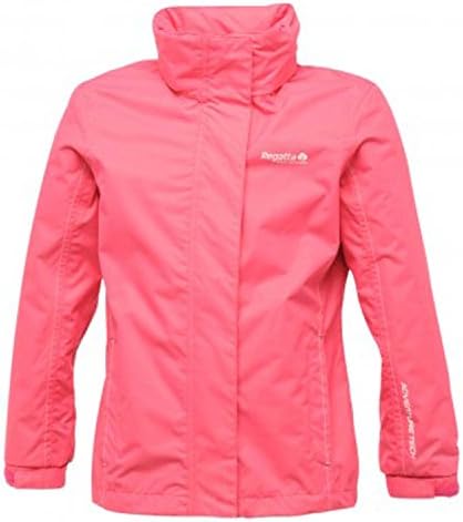 Regatta Spellbind Girls Waterproof Breathable Foldaway Hood Jacket Pink 9-10yrs