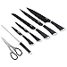VonShef Premium 7 Piece Professional Stainless Steel Knife Set with Non-Stick Blades & Soft Touch Handles includes Revolving Block