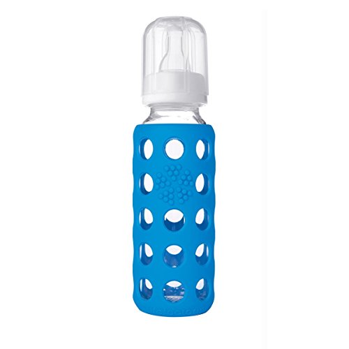 Lifefactory Glass Baby Bottles, 9 oz Blue