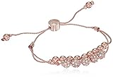 GUESS Womens Double Row Round Bead and Fireball Slider Bracelet