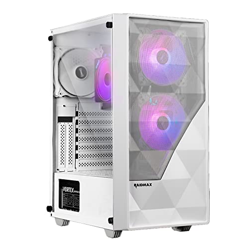 Raidmax Meshian PC Case, MidTower Gaming PC Case with Diamond Mesh