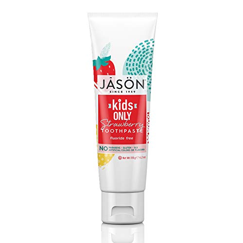 Jason Kids Only Fluoride-Free Strawberry Toothpaste 4.2 Ounce Tube