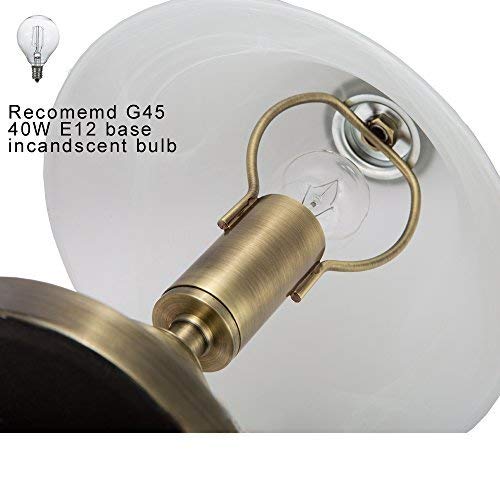 JINZO Portable Mushroom Table Lamps For Bedroom With Touch Sensor Dimmable E12 Globe Bulb Antique Brass Finished