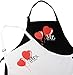 Mr. and Mrs. Aprons Est. 2016 With Heart Wedding Gift For Couples His and Hers Bridal Shower Engagement Anniversary