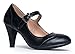 J. Adams Mary Jane Oxford Pumps - Cute Low Kitten Heels - Retro Round Toe Shoe with Ankle Strap - Kym