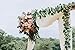 2 Pack Artificial Greenery Garland, Fake Vines - 6FT Faux Green Garland with White Flowers and 5.6FT Artificial Ivy Green Leaves Garland, Decorative Vines Table Runner Garland