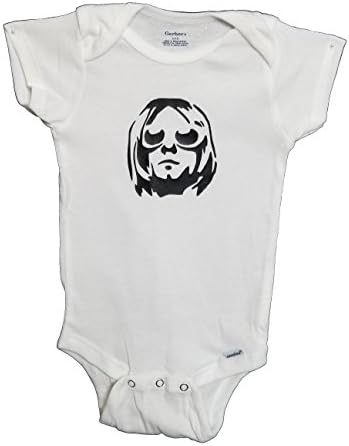 Mari Kyrios Kurt Nevermind Cobain One Piece Baby Punk Rock & Roll Grunge Bodysuit Baby Clothes Shirt White Size 12 Months