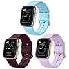 Adepoy 3 Pack Compatible with Apple Watch Bands 41mm 40mm 38mm, Soft Silicone Sport Wristbands Replacement Strap with…