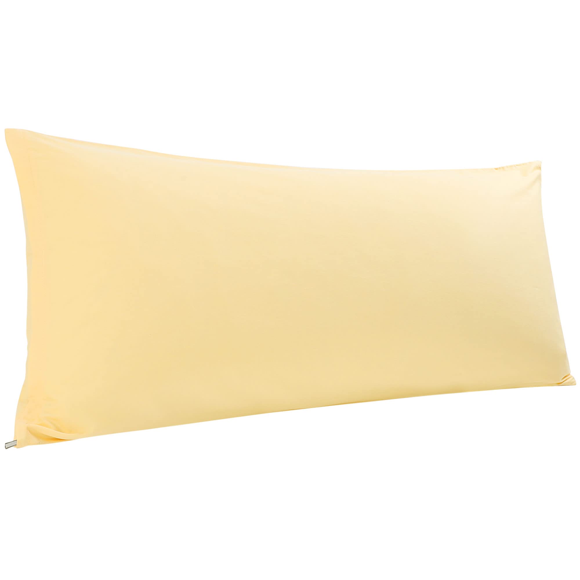 PiccoCasa Body Pillow Cover Egyptian Cotton Bolster Pillow Cases - 300 Thread Count Super Soft and Breathable Long Body Pillowcase with Zipper Closure Apricot 20"x48"/ 4ft