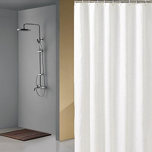 1 8 2 2m Fabric Polyester White Shower Curtain Bathroom Plain