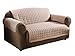 Elegance Linen Quilted Pet Dog Children Kids - Furniture Protector- Microfiber Slip Cover Natural Love Seat