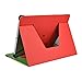 Kroo Lenovo IdeaTab K3 Lynx 11.6-Inch Rotating 2016 Tablet Cases | Scarlet Red/Green Portrait or Landscape Orientation 360 Stand Cover [Checkpoint Friendly]