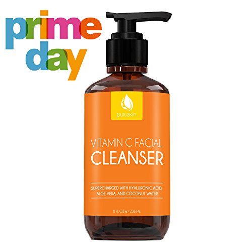 PRlME DAY SALE! Best Organic Vitamin C Face Wash for Natural Radiant & Clear Skin, Brightening Daily Facial Cleanser, Anti-Aging & Hydrating Skincare Antioxidants System, Safe for All Skin Types