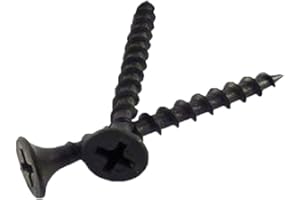 WoodPro Fasteners DWPC6X114-5 No 2 Phillips 5-Pound Net Weight 6 by 1-1/4-Inch Coarse Drywall Screws, 1420-Piece, Black