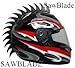 Motorcycle Dirtbike Bmx Skate Rubber Helmet Mohawk Peel Stick Spikes (Helmet Not Included) Cut Spike Strip in Half Run Two Strips for Atv Dirt Bike Streetbike Full Face Helmets Motorcycle Helmet
