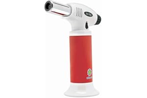 Whip-It! Ion Lite Torch, Red & White. Butane Torch Lighter, Refillable Cooking Torch with Adjustable Flame, Safety Lock for Soldering, Kitchen, Welding
