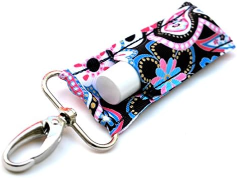 LippyClip Lip Balm Holder for Chapstick (Black Paisley)