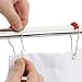 Amazer Shower Curtain Hooks, Decorative Shower Curtain Hooks Red Stainless Steel Shower Curtain Hooks and Shower Hooks for Bathroom Shower Rods Curtains-Set of 12