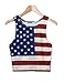 Dreagal Girl's USA Flag Print Sleeveless Crop Top Style 65 One Size