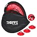 Thrive Football Portable Pop Up Soccer Goal Set Two fold up Goals (4 Foot), 10 Optimized Training Cones, 6 Stakes, Carrying Bag | Ultimate Soccer Goal Kit to Maximize Football Performance
