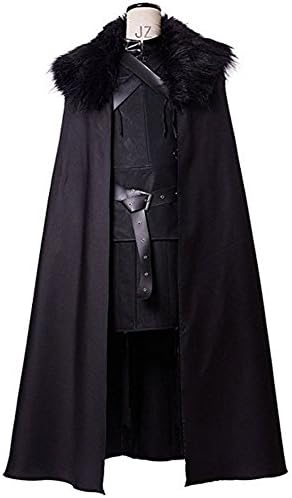 ONAMANO Men's Cape Coat Halloween Cosplay Game Snow Costume Outfit Suit Dress