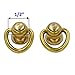 DGOL 10 sets Brass Nail Rivet Chicago Stud Screw 360 Degree Rotate Ball Post Head Buttons with D Ring