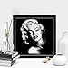 Marilyn Monroe Canvas Wall Art Giclee Print Red Lips Framed Art Print Inspirational Famous People Wall Decor Portrait Silver Edge Black Framed Ready to Hang Single Piece - 12