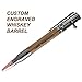 Whiskey Barrel Wood Custom Engraved Available 30 Caliber Bolt Action Ballpoint Pen Handmade Jack Daniel's, Maker's Mark, Wild Turkey, Jim Beam