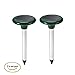 DR.OWL Mole Repeller Solar Powered Repel Mole Snakes, Rodent Sonic Repeller Pest Control, Waterproof(2 in 1 pack)