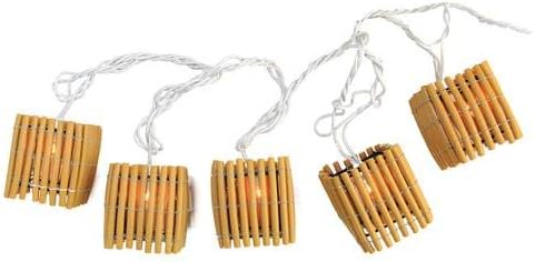 Amazon Com Sienna Set Of 10 Brown Tiki Bamboo Lantern Garden