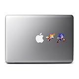 Retro 8-Bit Sonic and Tails Decals from Sonic the Hedgehog for MacBook, iPad Mini, iPhone 5S, Samsung Galaxy S3 S4, Nexus, HTC One, Nokia Lumia, Blackberry