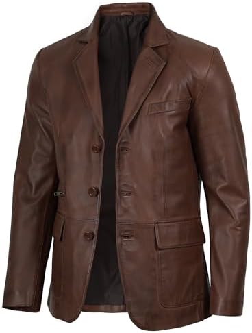 TruClothing Womens Real Leather Trench Coat Mac Classic 3/4 Long