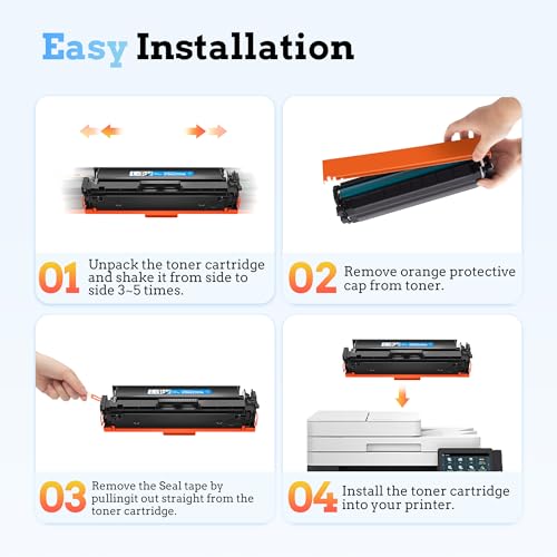 LxTek 219A W2190A 3302FDW Toner with Chip Compatible for HP 219A 219X for Color LaserJet Pro MFP 3302FDWG 3302FDW 3302SDW 3302FDN 3302FDNG 3302SDWG 3202DN W2190A (Black Cyan Yellow Magenta 4 Pack)