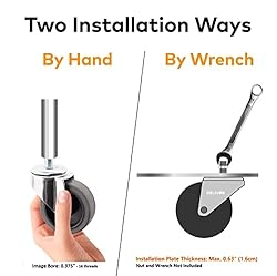 DELIVeR 2 Inch, Swivel Caster Wheels, Set of 4, 80