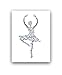 Ballerina Personalized Name Print, Ballet Dancer Gift, Dance Art, 8x10 or 11x14 Print