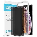 Maxboost (3 Pack) Privacy Glass Screen Protector Designed for iPhone 11 Pro/iPhone Xs/iPhone X (5.8") Tempered Glass with Anti-Spy/Scratch/Fingerprint/Case Friendly/Easy Installation