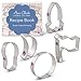 Ann Clark Cookie Cutters 5-Piece Space/NASA Cookie Cutter Set with Recipe Booklet, Flag, Rocket, Moon, Crescent Moon and Footprint