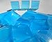 FortySevenGems 100 Pieces Stained Glass Mosaic Tiles 1/2-Inch Light Blue and White Glass
