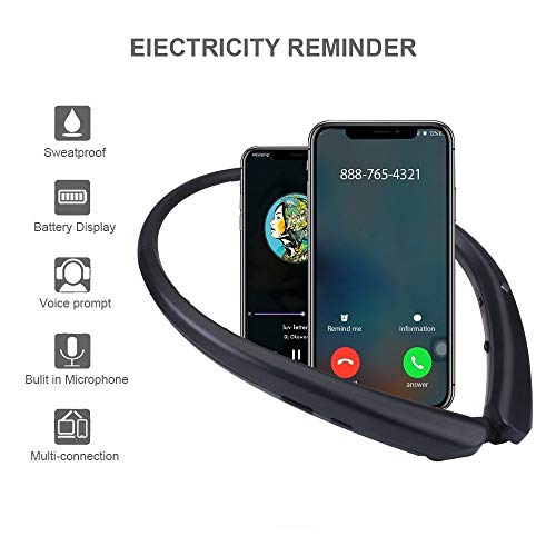 5 Bluetooth+Retractable+Headphones+Wireless+Earphones