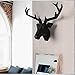 Yunno Black Faux Taxidermy Resin Deer Head in Animal Head Wall Decor Deer Head Wall Mount Sculpture (Black)