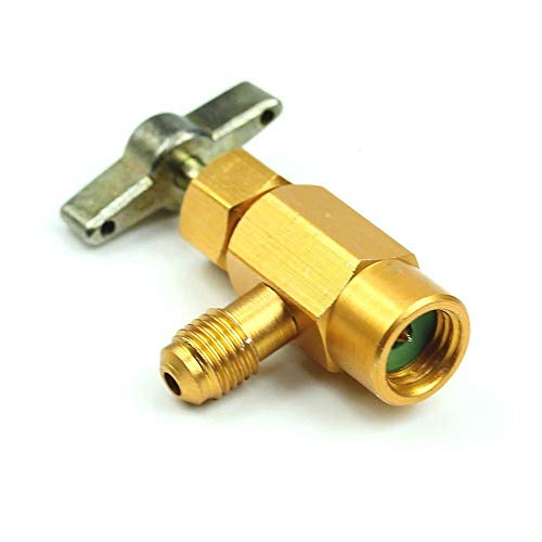 YOUNGFLY Car Air Conditioning R134a A/C Refrigerant Self-Piercing Can Tap Valve Bottle Opener Adapter 1/4 Flare Port - Thumbnail 4