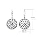 YFN 925 Sterling Silver lucky Irish Celtic Knot Triangle Vintage Dangle Earrings (Ancient silver)