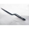 Black Reusable Non-Stick Bayonet Bipolar Forceps, 8", New Design Model