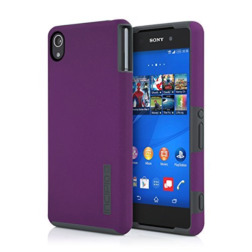 Incipio dualpro case for sony xperia z3v, purple/gray