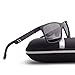 ELITERA Aluminum Magnesium Polarized Men Sunglasses For Sports Driving Traval E6560 (Black&Gray, 58)