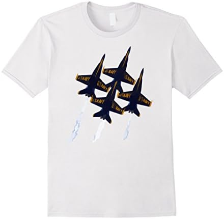 Men's Blue Angels Diamond Formation Navy Tee Shirt XL White
