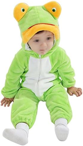 Baby Cosplay Animal Romper Animal Onesie sleepwear toddler Romper (XS (66-75cm), Frog)